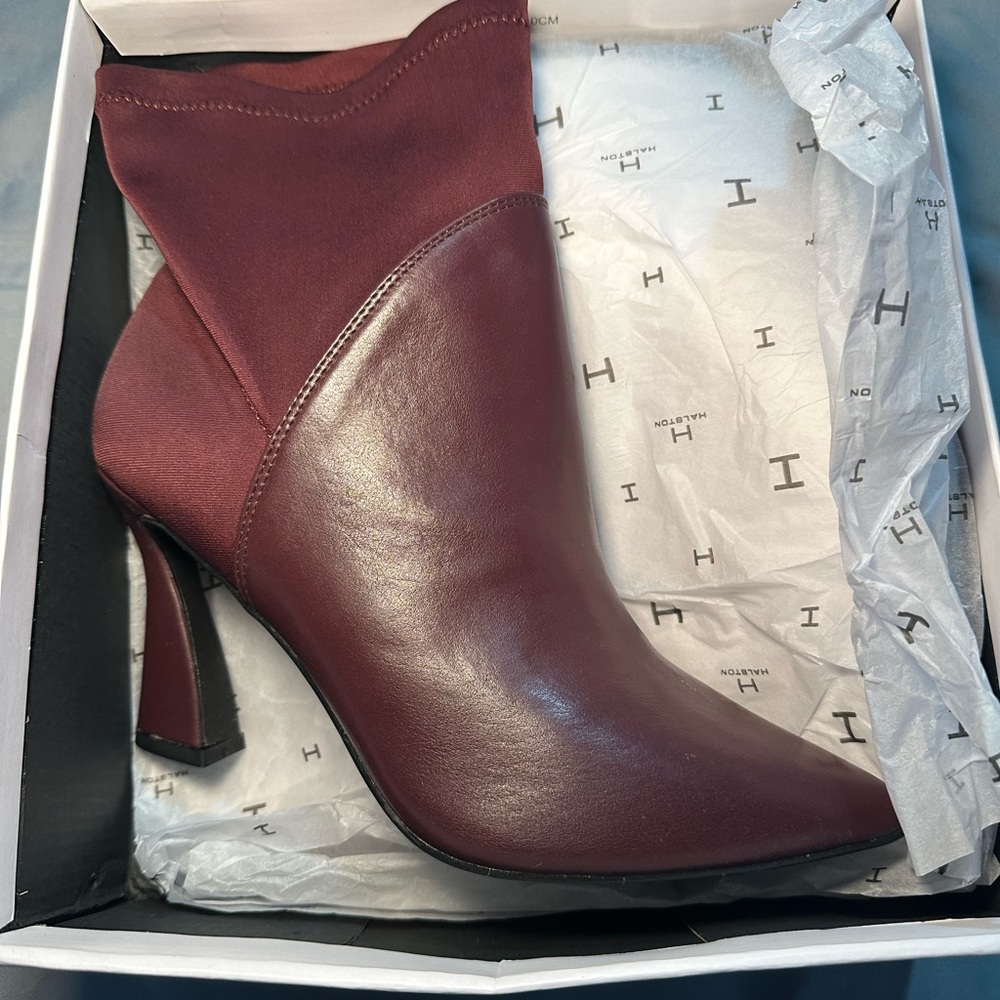 Elegant Burgundy Ankle Boots